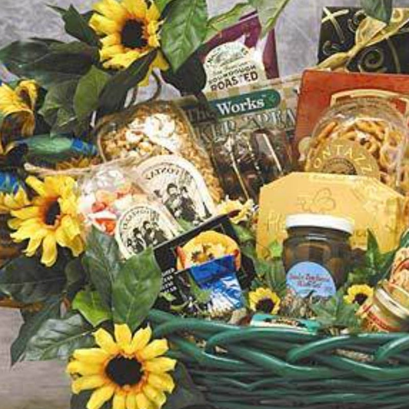 Sunflower Treats Gift Basket (Lg)