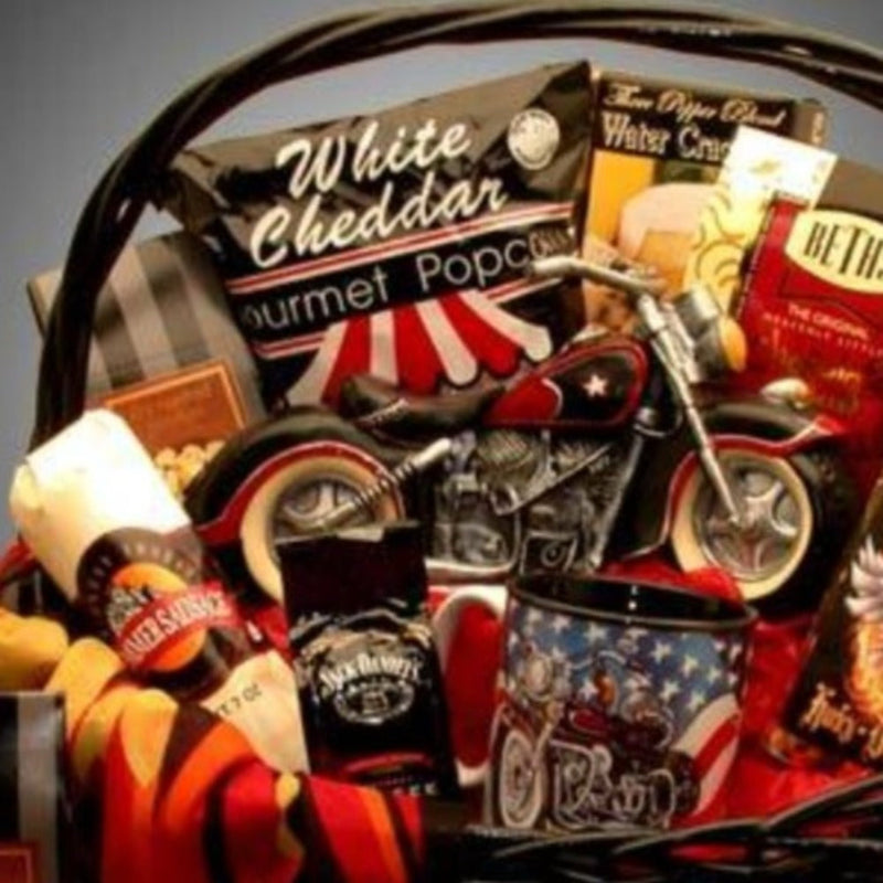 He's A Motorcycle Man Gift Basket