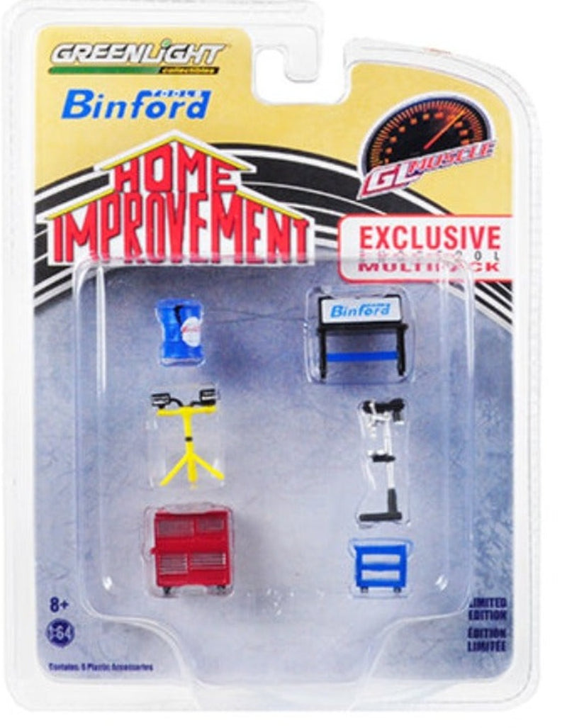 "Binford Tools" 6 piece Shop Tools Set "Home Improvement" (1991-1999) TV Series "Hobby Exclusive" 1/64 by Greenlight