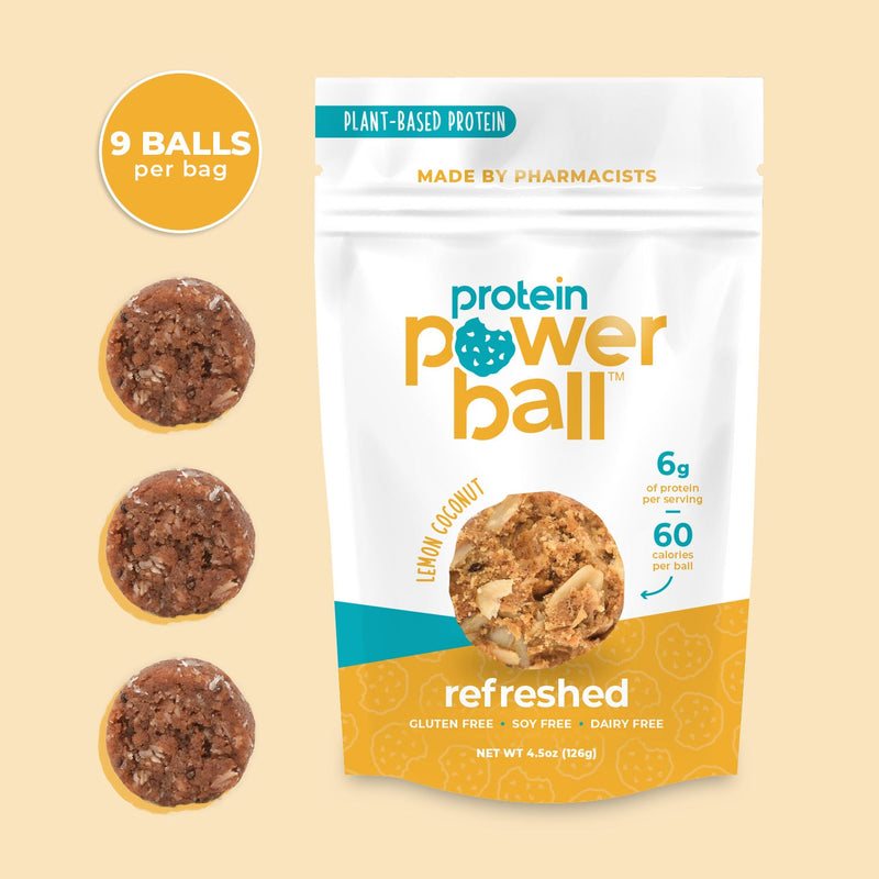 Lemon Coconut Protein Balls by Protein Power Ball,  4.5 oz