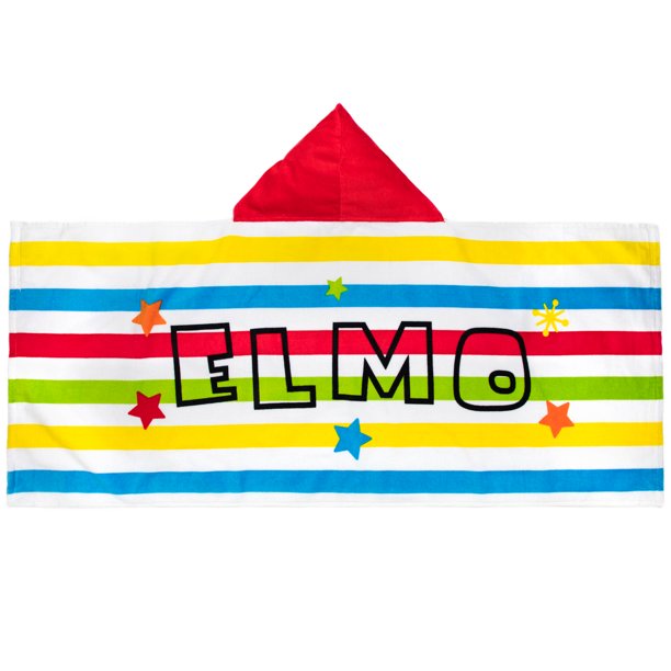 Elmo Hooded Bath Towel and Hello Bello Bubble Bath Set