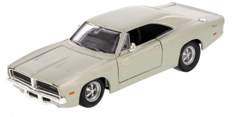 1969 Dodge Charger R/T Hemi Silver 1/25 Diecast Car Model by Maisto