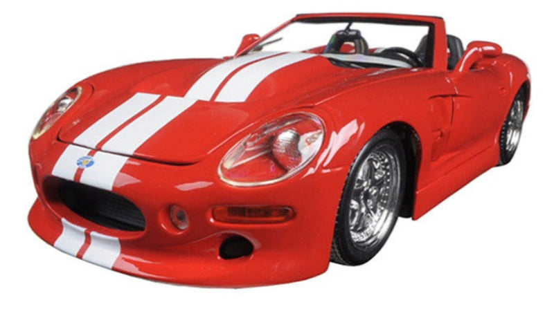 Shelby Series 1 Red with White Stripes 1/18 Diecast Model Car by Maisto