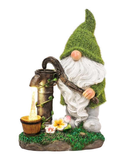 TERESA'S COLLECTIONS Garden Gnomes Decor with Solar Lights