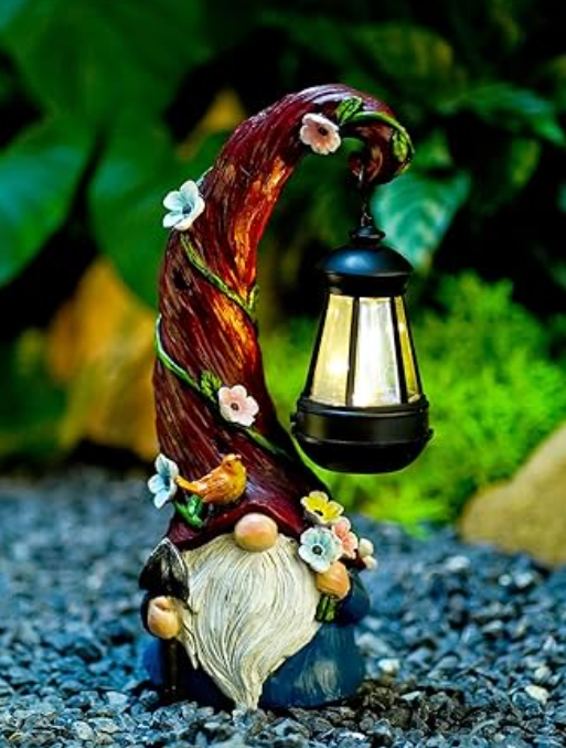 Solar Gnome Garden Statue
