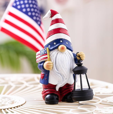 TERESA'S COLLECTIONS 4th of July Patriotic Gnome