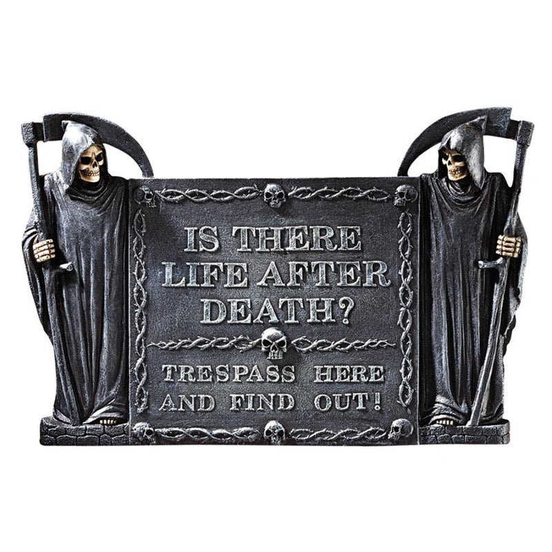 Life After Death No Trespassing Wall Sculpture