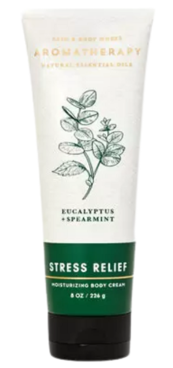 Aromatherapy Stress Relief Eucalyptus & Spearmint Body Cream. 8 oz. (2 Pack)