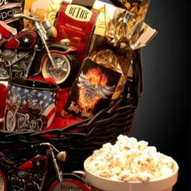 He's A Motorcycle Man Gift Basket