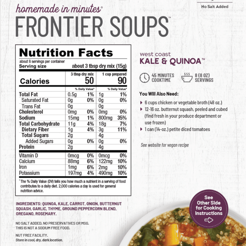 West Coast Kale & Quinoa Soup Mix - Gluten Free