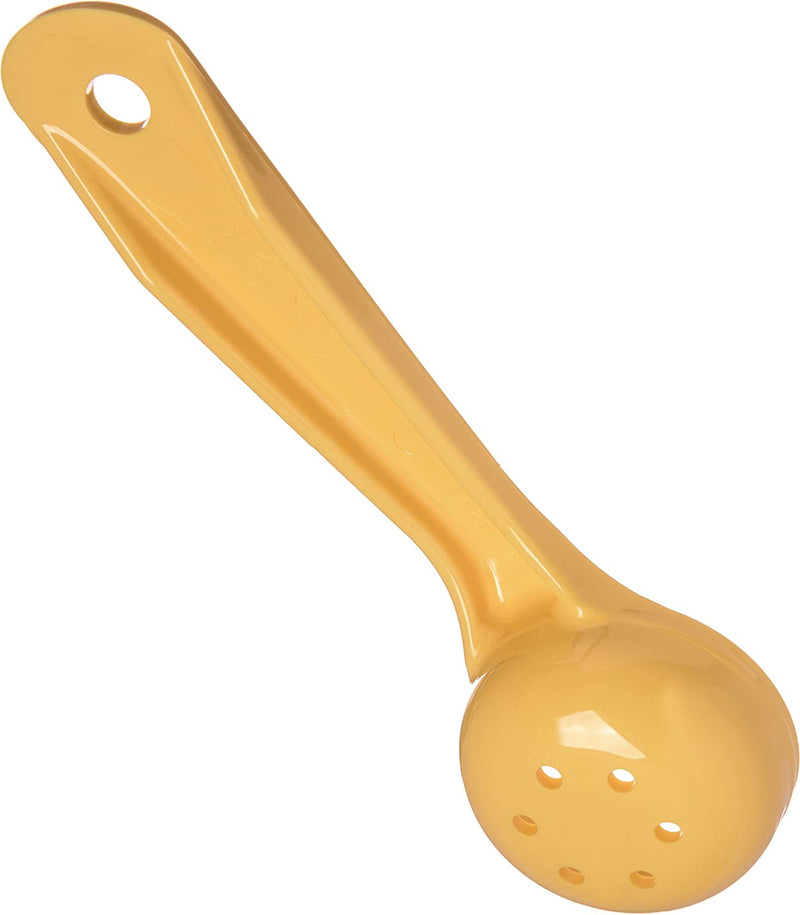 Perforated Short Handle Portion Control Spoon, 1 oz, Yellow