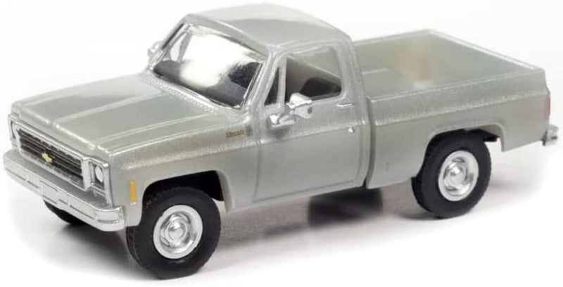 1979 Chevrolet Fleetside Pickup Truck Silver Metallic 1/87 (HO) Scale Model Car by Classic Metal Works