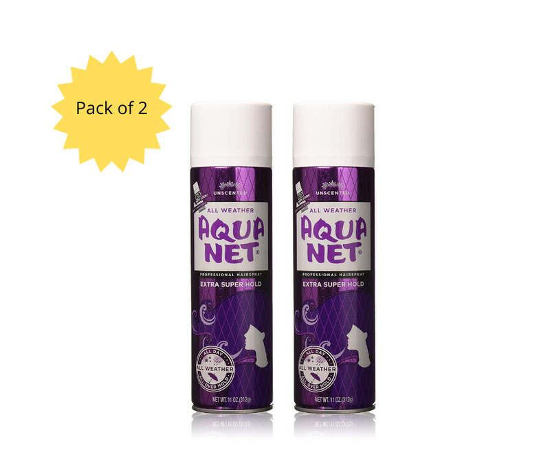 Aqua Net All Weather Hair Spray Extra Super Hold, Fresh Scent, 11 oz, 2  Pack 