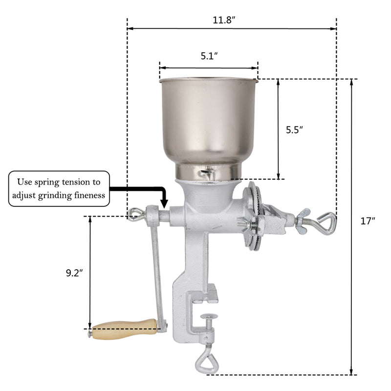 Hand Crank Grain and Nut Mill Grinder