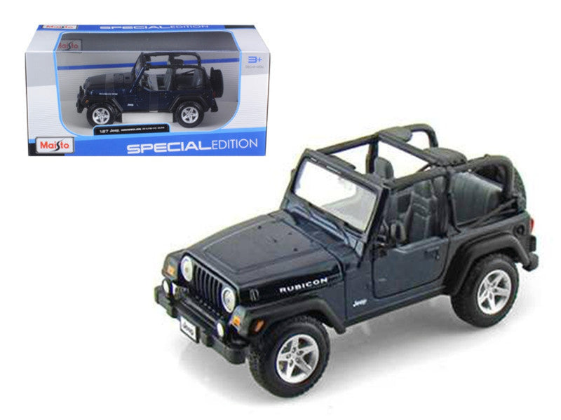 Jeep Wrangler Rubicon Dark Blue 1/27 Diecast Model Car