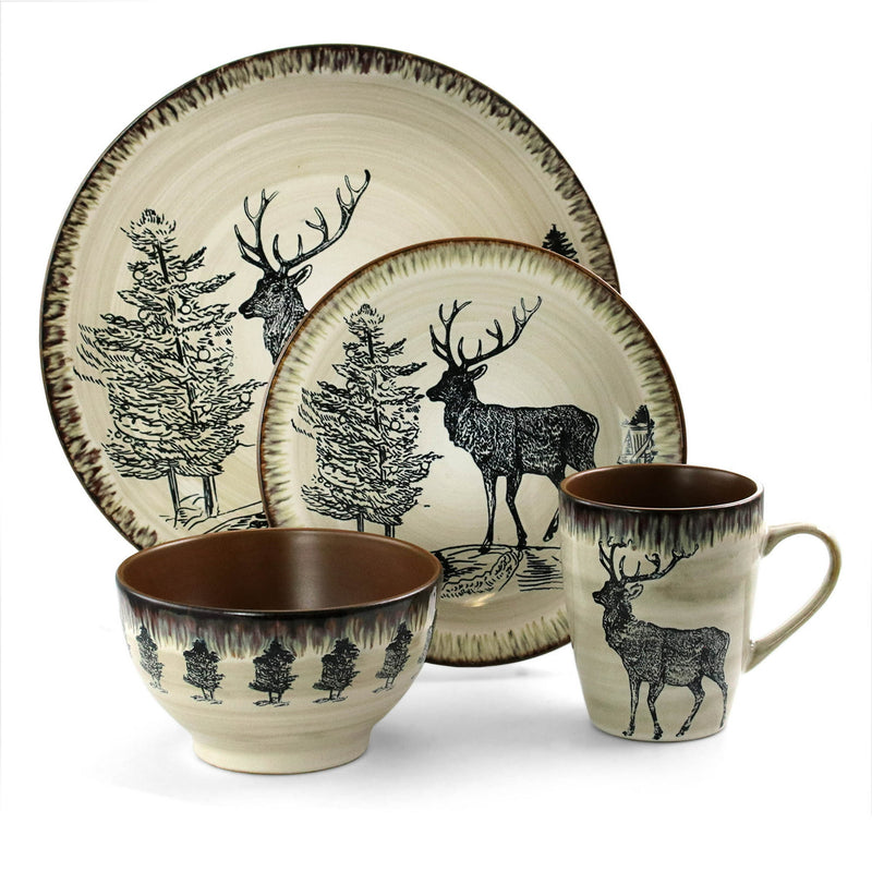 Majestic 16 Piece Luxurious Stoneware Dinnerware Set