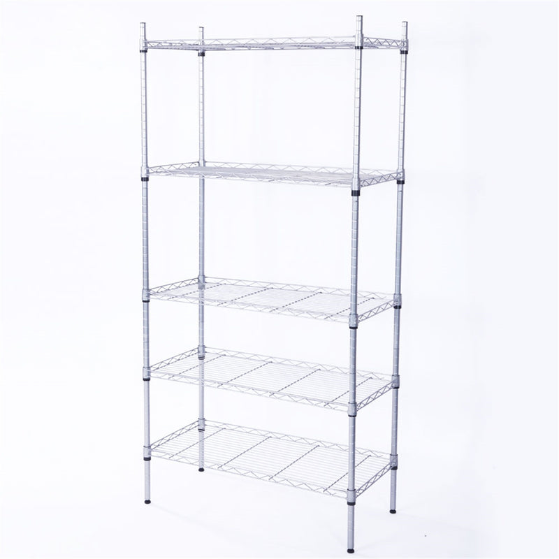 5-Shelf Adjustable;  Heavy Duty Storage Shelving Unit ;  Steel Organizer Wire Rack