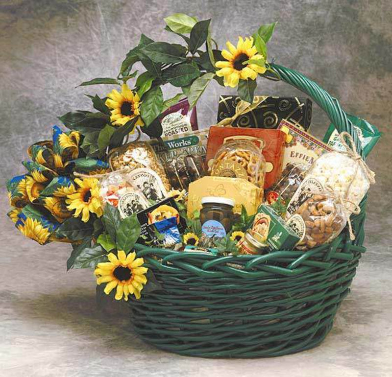 Sunflower Treats Gift Basket (Lg)