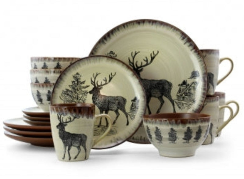 Majestic 16 Piece Luxurious Stoneware Dinnerware Set