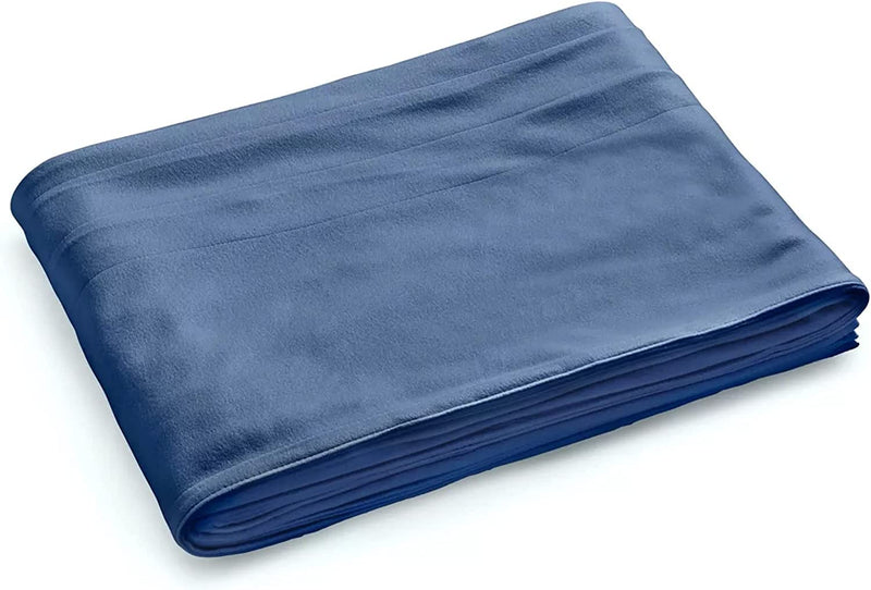 Sunbeam Twin Size Electric Fleece Heated Blanket in Blue