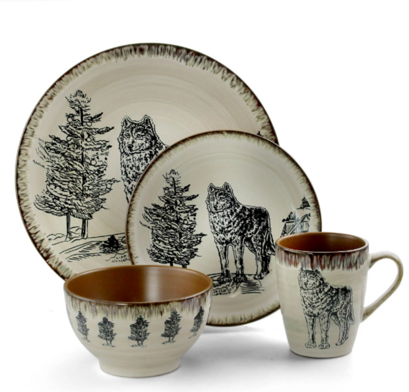 Majestic 16 Piece Luxurious Stoneware Dinnerware Set